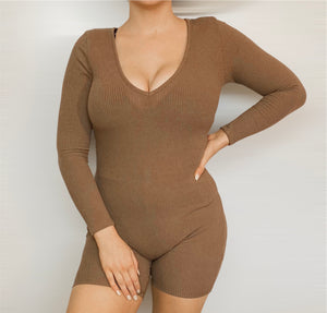 Cocoa Dreams Long-sleeve Romper - Septembers Love Shop