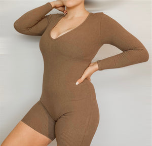 Cocoa Dreams Long-sleeve Romper - Septembers Love Shop